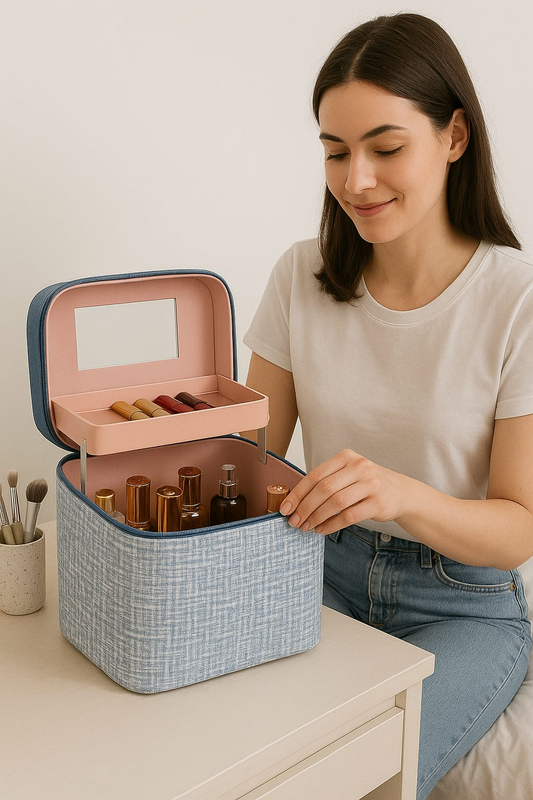 Caja Cosmetiquera Neceser Organizador Az
